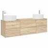vidaXL Bathroom Furniture Set 3 pcs Sonoma Oak 161.5 x 44.5 x 80 cm