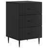 vidaXL Bedside Cabinet Black 43 x 41 x 66.5 cm Engineered Wood