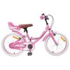 vidaXL Kids Bike 18 Inches for 5-7 Years Old Light Pink