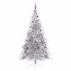 vidaXL Artificial Pre-lit Christmas Tree Silver 210 cm PET