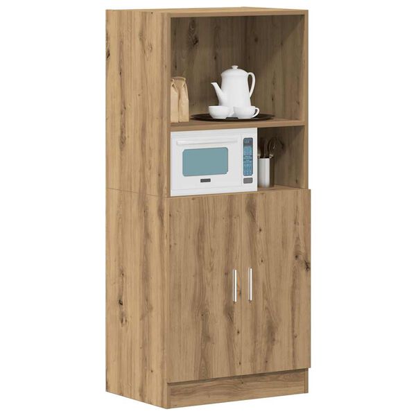 vidaXL Kitchen Cabinet Artisan Oak 57x41.5x131.5 cm Engineered Wood