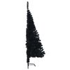 vidaXL Artificial Pre-lit Christmas Tree Black 150 cm PVC