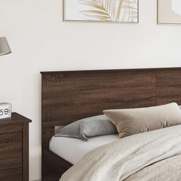 vidaXL Headboard Brown Oak 200 cm Engineered wood
