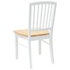 vidaXL Dining Chairs 2 pcs White 50 x 52.5 x 91 cm Solid Rubber Wood
