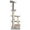 vidaXL Cat Tree with Sisal Scratching Post Grey 125 cm
