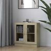 vidaXL Vitrine Cabinet Sonoma Oak 82,5x30,5x80 cm Engineered Wood