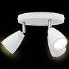 vidaXL Ceiling Spotlight with Spotlights White 19 x 19 x 14.5 cm Metal