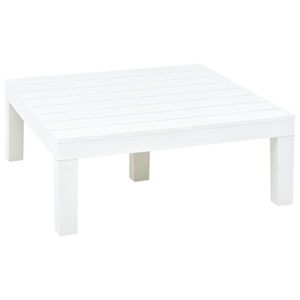 vidaXL Garden Table White 78x78x31 cm Plastic