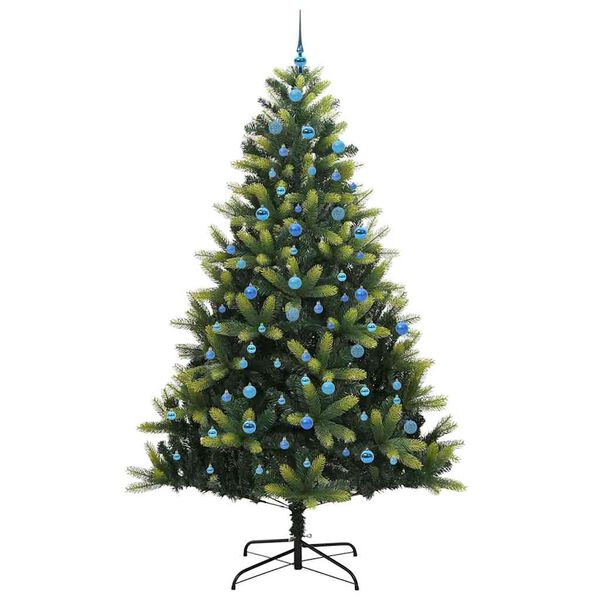 vidaXL Artificial Hinged Christmas Tree 300 LEDs Green 240 cm