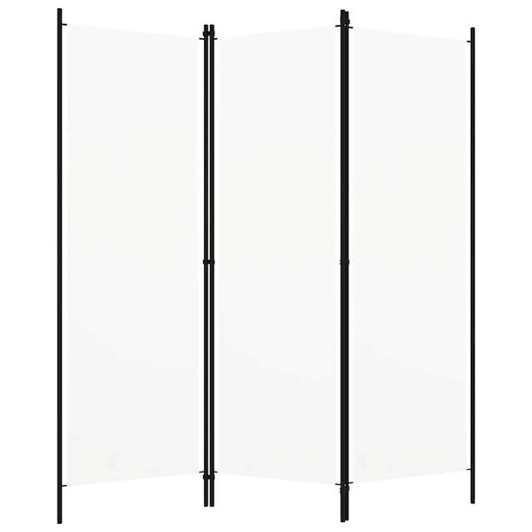 vidaXL 3-Panel Room Divider White 150x180 cm