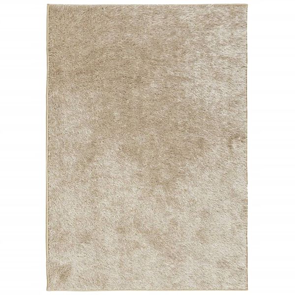 vidaXL Rug ISTAN High Pile Shiny Look Beige 160x230 cm