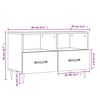 vidaXL TV Cabinet White 80x36x50 cm Engineered Wood