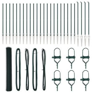 vidaXL Welded Wire Fence with Spikes 50 x 1.4 m (W x H)