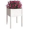 vidaXL Garden Planters 2 pcs White 50x50x70 cm Solid Pinewood