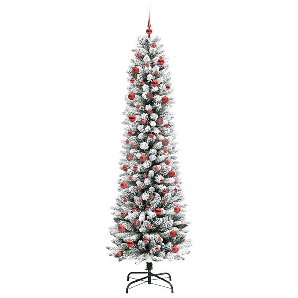 vidaXL Artificial Christmas Tree with 300 LEDs with Stand White 210 cm