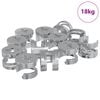 vidaXL Cam Lock Nuts 8372 pcs Silver Metal