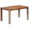 vidaXL Dining Table Grey 140x70x76 cm Solid Acacia Wood