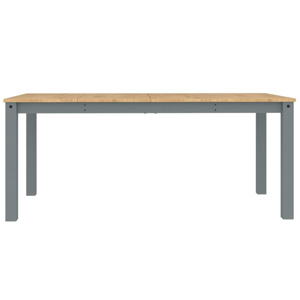 vidaXL Dining Table Panama Grey 180x90x75 cm Solid Wood Pine