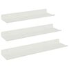 vidaXL Floating Shelf 3 pcs White 40 x 9 x 2.5 cm Steel