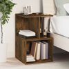 vidaXL Bedside Cabinet Smoked Oak 35x35x55 cm Engineered Wood