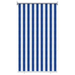 vidaXL Outdoor Roller Blind 90% UV Block Blue and White Stripe HDPE