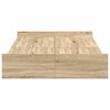 vidaXL Storage Bed Frame Sonoma Oak 120 x 200 cm Engineered Wood