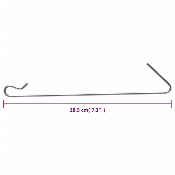 vidaXL Gabion Hooks 10 pcs Steel