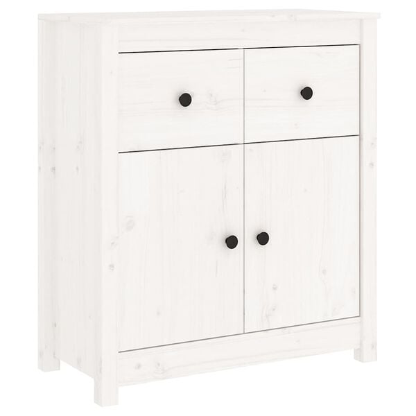 vidaXL Sideboard White 70x35x80 cm Solid Wood Pine