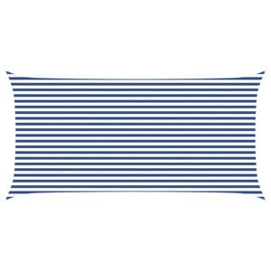 vidaXL Sun Shade Sail Blue and White 6 x 3 m 100% Polyester Oxford