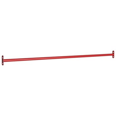 vidaXL Turning Bar 125 cm Steel Red