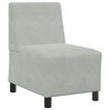 vidaXL Modular Sofa Unit Armless Light Grey 55 cm Velvet