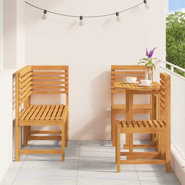 vidaXL Garden Bistro Set 5 pcs Brown Solid Acacia Wood
