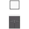 vidaXL Bathroom Furniture Set Grey Engineered Wood