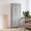 vidaXL Highboard Concrete Grey 69.5x34x180 cm Engineered Wood