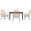 vidaXL Garden Dining Set 5 pcs Brown Poly Rattan