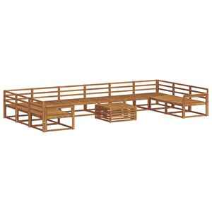 vidaXL Outdoor Sofa Set 11 pcs Natural Solid Acacia Wood
