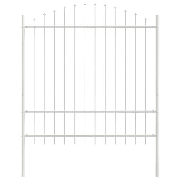 vidaXL Garden Fence 2 pcs White 170 x 215 cm Powder-Coated Steel