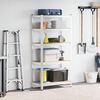 vidaXL 5-Layer Heavy-duty Shelf Silver Steel&Engineered Wood