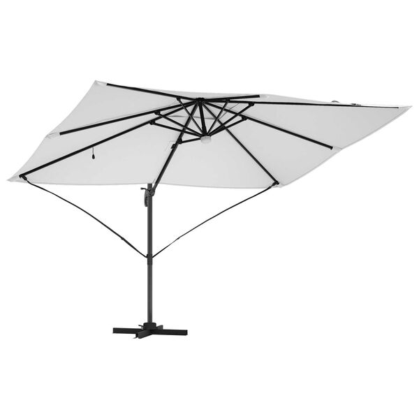 vidaXL Cantilever Roma Parasol Beige and Black 352 x 251 x 265 cm