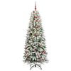 vidaXL Artificial Christmas Tree with 300 LEDs with Stand White 210 cm