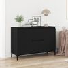 vidaXL Sideboard Black Oak 104 x 35 x 70 cm Engineered Wood