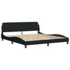 vidaXL Bed Frame "Dover" Black 180x200 cm Super King Fabric
