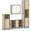 vidaXL 4&nbsp;Piece Bathroom Furniture Set&nbsp;Sonoma Oak Engineered Wood