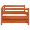 vidaXL Daybed with Trundle without Mattress Wax Brown 90x200 cm Solid Wood