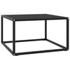 vidaXL Coffee Table Black with Black Glass 60x60x35 cm
