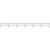 vidaXL Garden Fence with Spear Top Steel 1005x75 cm Black