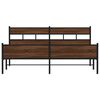 vidaXL Metal Bed Frame without Mattress Brown Oak 193x203 cm