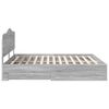 vidaXL Bed Frame with Drawer Grey Sonoma 200 x 200 cm Engineered Wood
