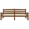 vidaXL Bed Frame without Mattress Honey Brown Solid Wood 160x200 cm (322079+321987)