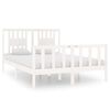 vidaXL Bed Frame without Mattress White 140x190 cm Solid Wood